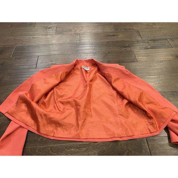 Pendleton Womens Peach Orange Shoulder Pads Button Up Blazers Size 10 Made USA - Picture 5 of 9